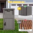 thumbnail image 2 of Nihsuao Package Delivery Box Outdoor with Lockable Secure, Waterproof & UV-Resistant, Anti-Theft Parcel, Large Double Wall Resin Outdoor Deck Box for Porches, Patios, Curbside, (Gray), 2 of 8