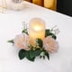thumbnail image 5 of Anillos de vela Coronas Corona pequeña Pilar Portavelas Coronas florales Flor floral artificial Guirnalda para fiesta Pascua Mesa Acción de gracias , champán, 5 of 7