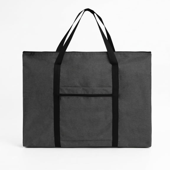 25x20 Inch Art Portfolio Case Bag, Black | Nylon Portfolio Tote Storage Bag For Artworks, Posters, Drawings, And Prints