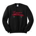 thumbnail image 2 of Wild Bobby, SRT Silhouette Street Racing Viper, Cars and Trucks, Unisex Crewneck Graphic Sweatshirt, Black, Small, 2 of 4