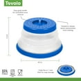 thumbnail image 2 of Tovolo Microwave Splatter Cover for Food, Small (Blue) - Collapsible & Vented Silicone Splatter Guard Lid - Microwave Plate & Dish Cover with Handle - B, 2 of 6