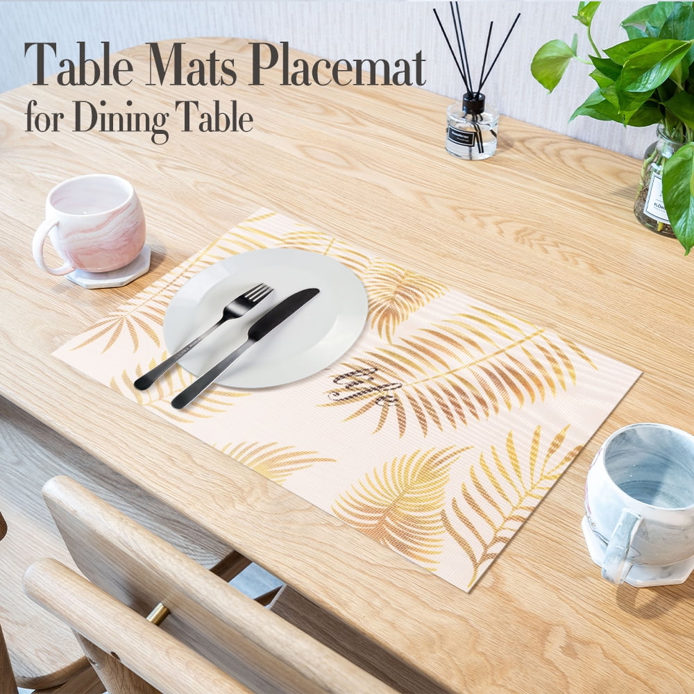 Placemat Table Mats for Dining Table PVC Skid-proof Heat-Resistant for