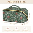 thumbnail image 4 of FORMRS Makeup Bag Travel Cosmetic Organizer for Women Fold Flat Zipper Pouch with Handle, Christmas Candy Cane, 4 of 8