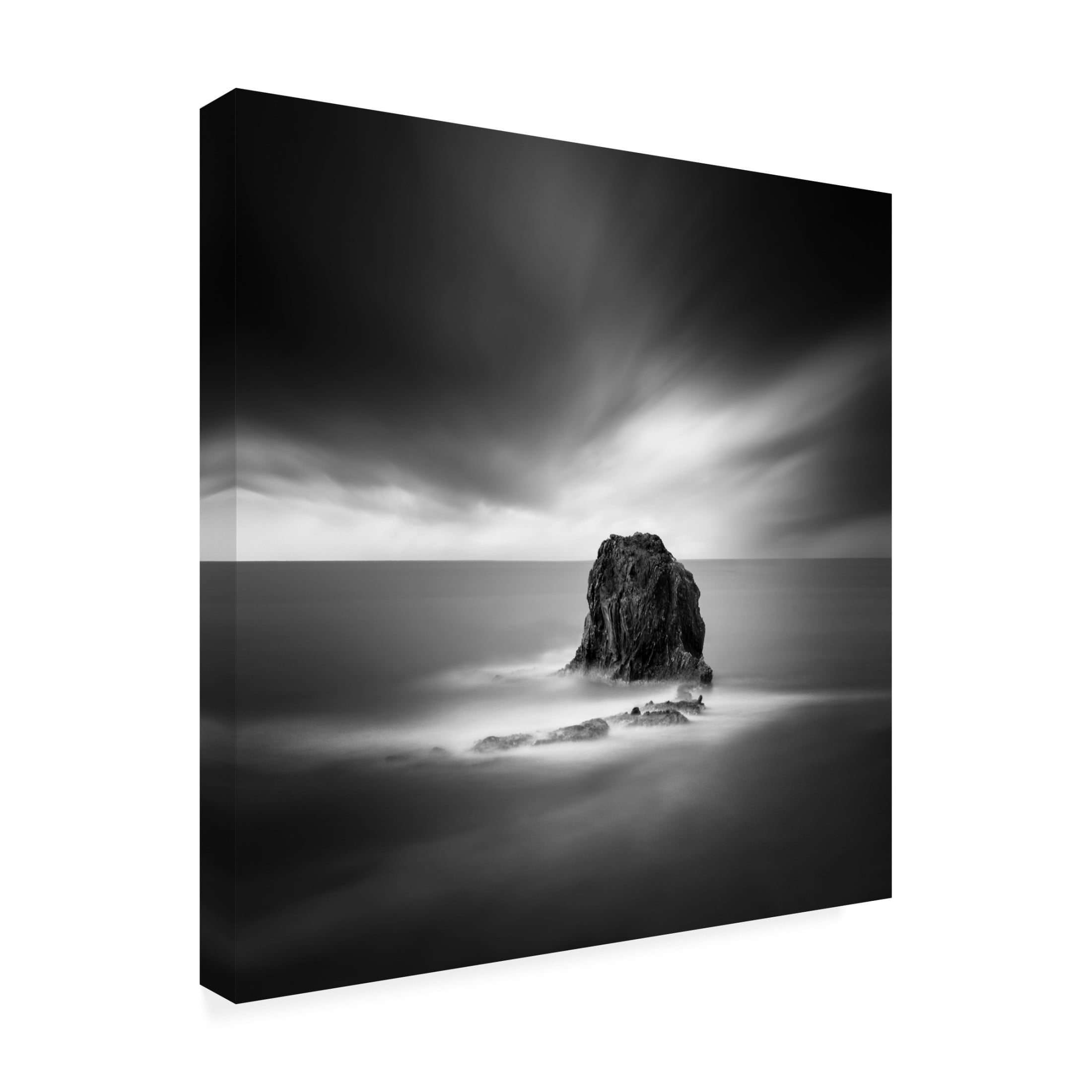 Canvas Wall Art - George Digalakis 'Rock And A Hard Place' Wall Art for Living Room, Bedroom, or Office Décor by Trademark Fine Art - 14 x 14 Inches