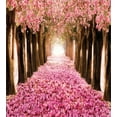 thumbnail image 3 of Ambesonne Romantic Duvet Cover Set, Falling Petals Tree Tunnel, 2-Calking, Pink Dark Brown, 3 of 7