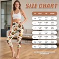 thumbnail image 7 of HELLHERO Thanksgiving Yoga Leggings Dachshund Pumpkin Printed Capri Leggings for Women Maple Leaves Printed Yoga Pants with Pockets, XL, 7 of 7
