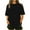 Black, variant on Pincandy Women's Plus Size T Shirts Oversized Tees Summer Half Sleeve Crew Neck Tunic Tops