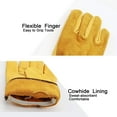 thumbnail image 6 of Heavy Duty for Women Medium Yellow Leather Gardening Gloves with Thorn Proof, by Hclzlg, 6 of 8