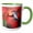 Green/White, variant on 3drose, Ruby-throated Hummingbird Female on Scarlet Sage, Marion Co., Illinois, 11oz Two-tone Red Mug