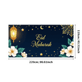 thumbnail image 3 of Eid Mubarak Floral Lantern Moon Decoration Backdrop Party Supplies Ceremony Decorations Photography Props Ramadan Muslim Festival Banner, 3 of 8