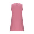 thumbnail image 7 of Summer Dresses for Women 2025 Women Summer Solid Color Round Neck Sleeveless With Button Down Hem And Pleated Dress At The Back Gift for Her Size S-2XL, 7 of 7