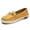 Yellow, variant on Big Size Women's Casual Loafers Slip On Leather Shoes Lightweight Casual Walking Shoes Female Moccasins Classic Penny Loafer Flats Boat Shoes