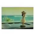 thumbnail image 3 of Hula Girl Cutting Board, Dancer Woman Doll in the Car Accessory Tourism Hawaiian Travel, Decorative Tempered Glass Cutting and Serving Board, in 3 Sizes, by Ambesonne, 3 of 5