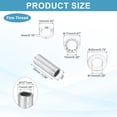 thumbnail image 2 of Uxcell 70Pcs 1" Lamp Pipe Nipples Kit With Hex Nuts Washers, M10 Fine Threaded Hollow Tube Repair Hardware Fasteners Assortment for Assembly Chandelier Ceiling Lamp DIY, Silver, 2 of 6
