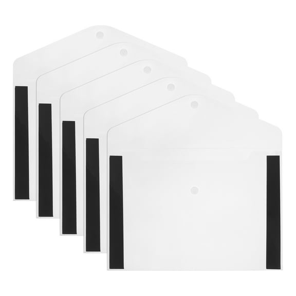Uxcell 9.4" x 6.7" Magnetic Sign Holder, 5 Pcs, Horizontal Document Bag