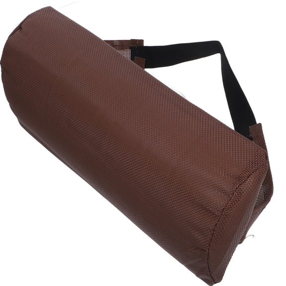 HONMEET Outdoor Beach Chair with Headrest, Soft Sponge Cushion, Coffee Color, Cloth Material for Comfortable Seating