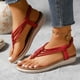 thumbnail image 2 of Sandalias Planas con Correas de Tobillo Multi Correa Pie Post, Plantillas para Pies Planos Acolchados Verano, 2 of 9
