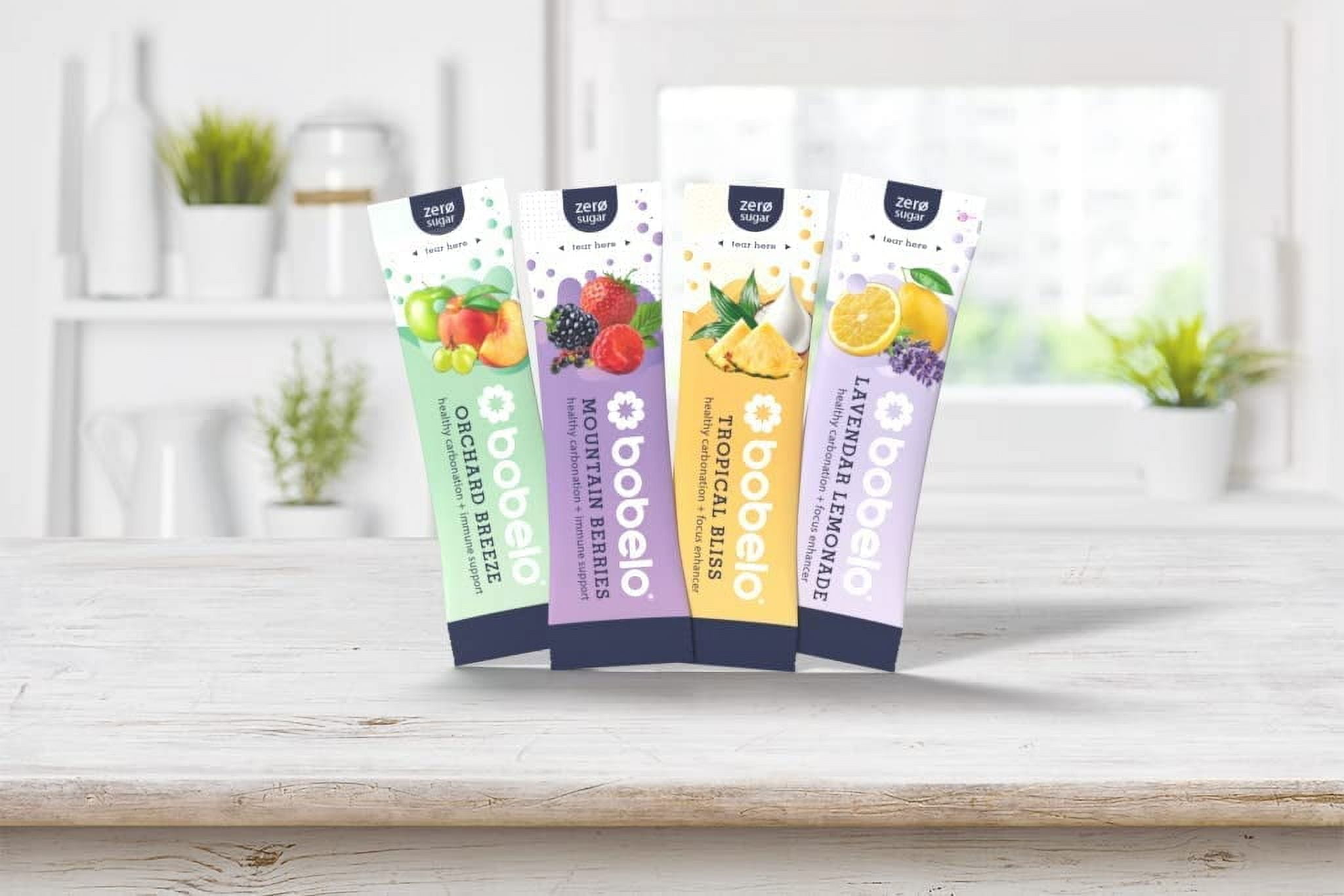 Bobelo 4 Flavor Variety Pack, Powdered Immune & Stress Support Drink Mix, on-The-Go, 0.28 oz, 12 ct
