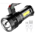 thumbnail image 1 of Linterna LED de alto lumen - Linterna recargable por USB para acampar, hacer senderismo, caminar - Potente linterna de emergencia, 1 of 5