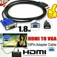 thumbnail image 2 of Universal Hdmi To Vga Hd Converter Cable Pvc Hdmi Male To Vga, 2 of 9