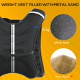 thumbnail image 4 of Soozier Body Weighted Vest W/ Pocket, Weighted Running Equipment, Black, 4 of 9