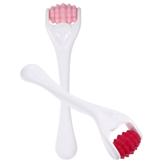 2 rodillos faciales de silicona para masaje facial