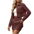 thumbnail image 6 of Sentmoon 2 Piece Outfits for Women Set, Fringe Western Style Top with Pants, Cowgirl Casual Suit for Party S-2XL, 6 of 9