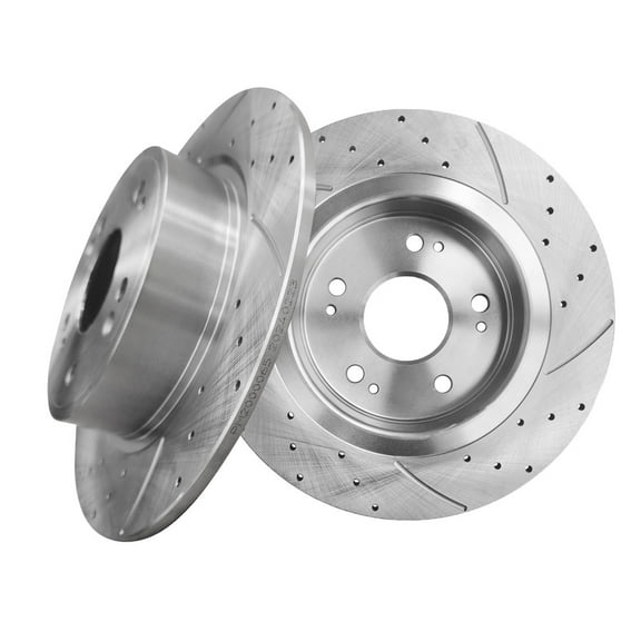 Rear Drilled Slotted Brake Disc Rotors For 2016-2022 Honda HR-V