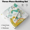 thumbnail image 6 of Blessliving Dinosaur Bedding Duvet Cover Set Twin for Kids 3 Pieces Microfiber Multicolor, 6 of 8