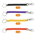 thumbnail image 3 of Uxcell 6.7" Spiral Retractable Spring Coil Keychain, 4 Pack, Red Yellow Black Purple, 3 of 6