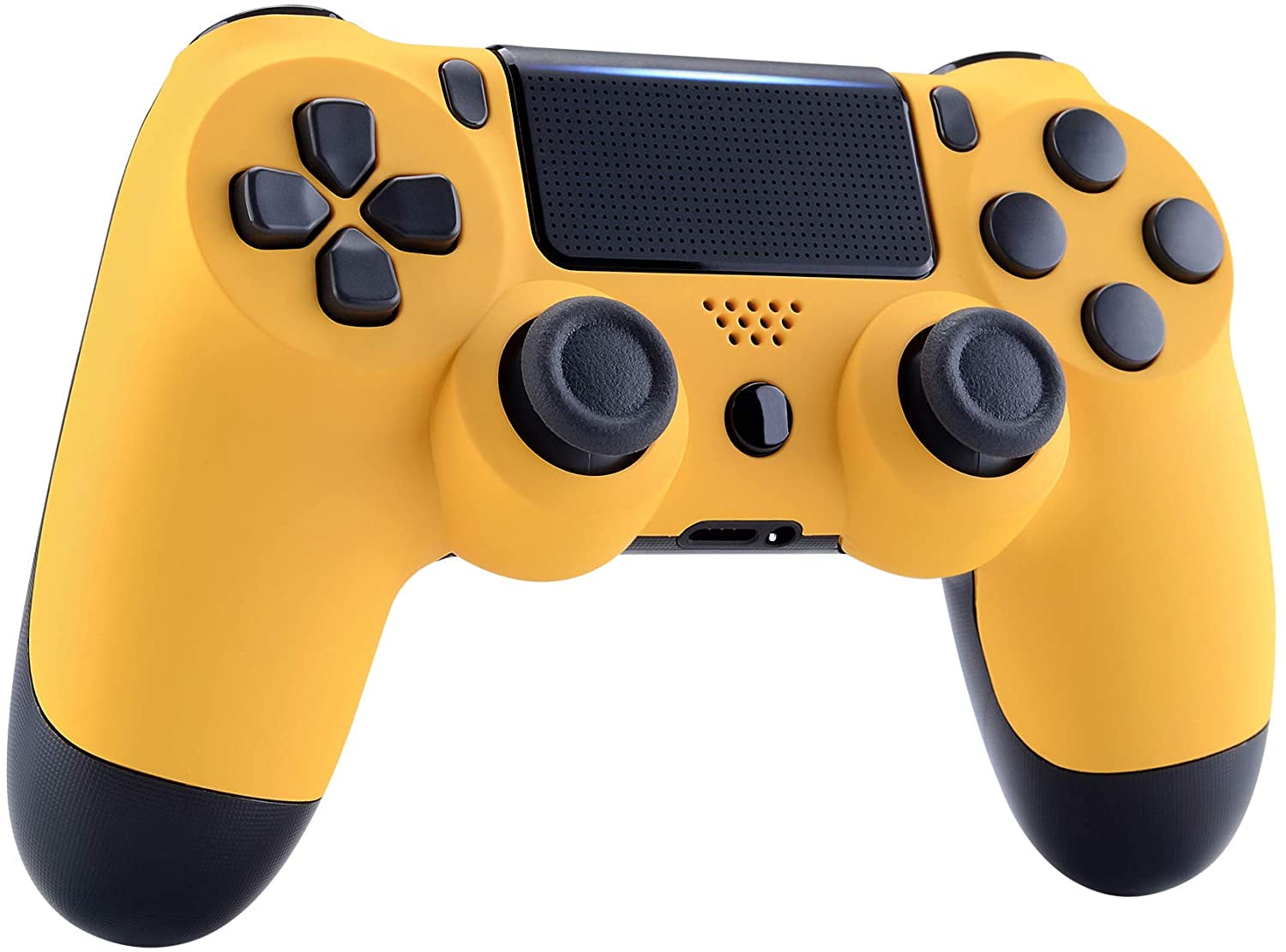 Fest frivillig Modsætte sig Caution Yellow Custom Faceplate Cover for PS4 Slim Pro Controller Soft  Touch Front Housing Shell Case for Playstation 4 Controller CUH ZCT2 JDM  040/050/055 Controller NOT Included - Walmart.com