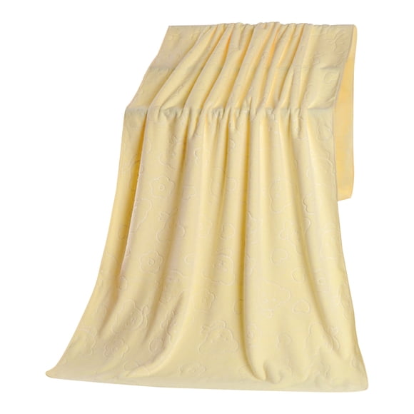 Vente Aujourd'hui Liquidation! Serviette de Bain en Microfibre Fine Châle Ours Embossé pour Enfants avec Forte Absorption d'Eau Serviette de Plage Douce et Épaissie