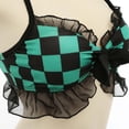 thumbnail image 7 of Women Halter Plaid Ruffled Two-Piece Bikini Set Anime Swimsuit Beach Lace Up Bathing Suit Beach Swimming Outfit, 7 of 7