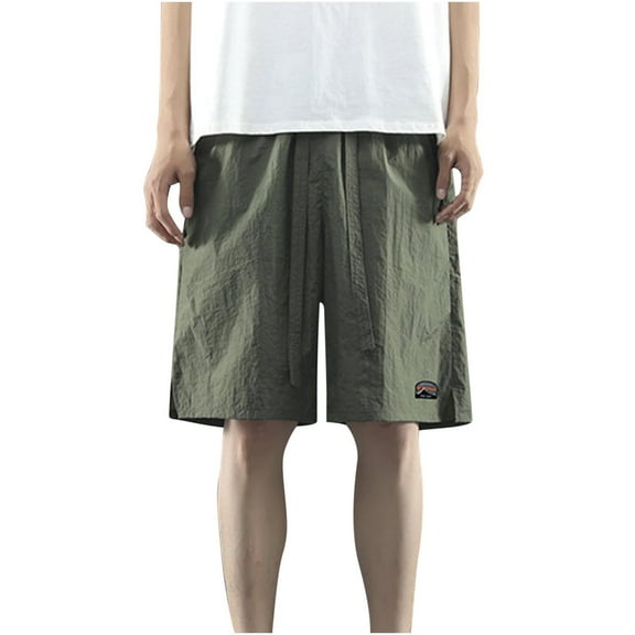 Wancir Men's Sweat Shorts 9" Elastic Waist Gym Workout Shorts Casual Athletic Jogger Knit Shorts with Pockets