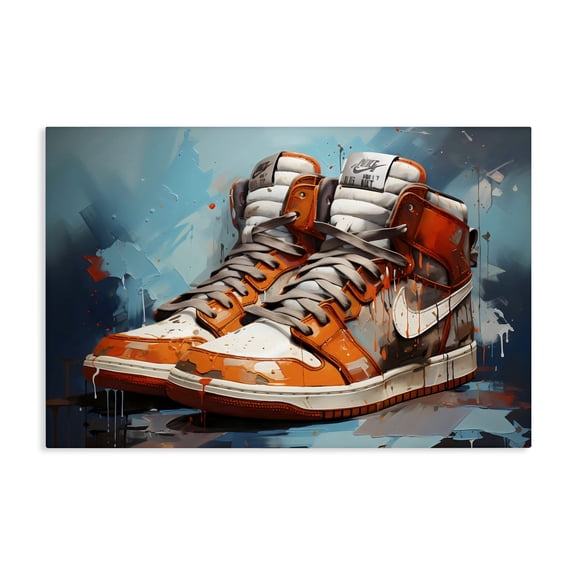 Stupell Industries Contemporary Red & White Sneakers Splash Canvas Art, 24 x 16, by Creative Studio