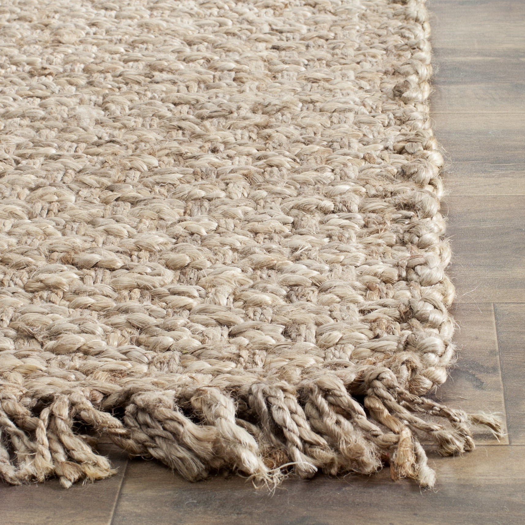 SAFAVIEH Natural Fiber Eason Braided Jute Area Rug, Natural, 6' x 9'