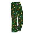 thumbnail image 6 of Women's Casual Fashion Christmas Pajama Pants, Long Sleepwear Trousers for Sports and Home Use, Comfortable and Soft Material for Nightwear and Lounging,Dark Green,M, 6 of 7