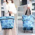 thumbnail image 2 of Justharion Multi-Function Shopping Bag VersatilityShopping Companion Strong Heavy Duty Capacity Cloth Shopping Bag With Wheels Mickey Black Flower 1Set, 2 of 6