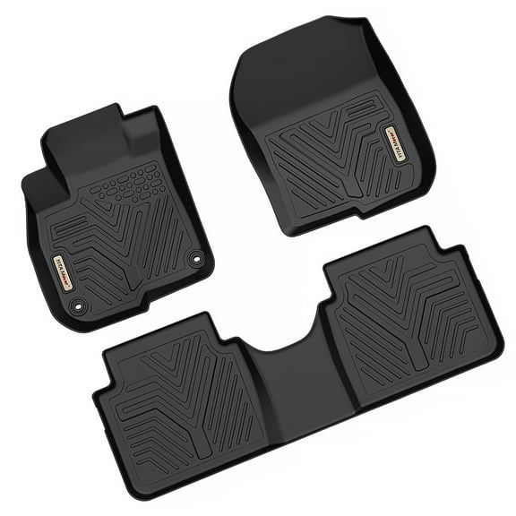 RVNI All Weather TPE Front And Rear 3-piece Car for 2017 - 2022 Honda CR-V Floor Mats Set 1st & 2nd Row