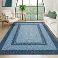 thumbnail image 2 of CAROMIO 9' x 12' Area Rug for Living Room Modern Imitation Braided Pattern Geometric Rug Non Slip Blue Indoor Rug, 2 of 7