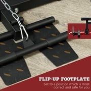 Soozier A91-293V00RD Steel PU Cable Machine Lat Pull Down Machines with Flip-Up Footplate, Red Black