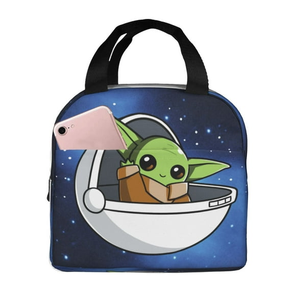 Star-Wars-Yoda Lunch Box Insulated Lunch Cooler Bag Reusable Lunch Tote Kit for School Travel 8*5*8.5inch