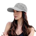 thumbnail image 4 of LEKODE Womens Hollow Crochet Lace Baseball Sun Cap, Lightweight Breathable Woven Curved Brim Hat, Adjustable UV Protection Cap for Beach Vacation Travel Daily Use White M, 4 of 4