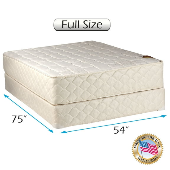 DS USA Grandeur Deluxe Two-Sided Gentle Firm Full Size Mattress and Box Spring Set with Metal Bed Frame - Orthopedic, Spine Support, High Foam Quality, Long Lasting Comfort by Dream Solutions USA