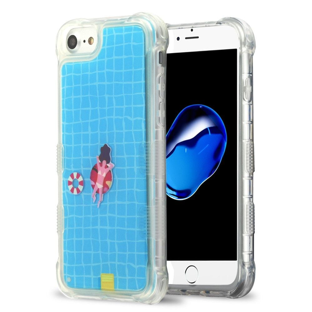 Insten Tuff AquaLava Water Color PC TPU Rubber Transparent Case Cover For Apple IPhone 6 6s 7 8 Insten Tuff AquaLava Water Color PC TPU Rubber Transparent Case Cover For Apple IPhone 6 6s 7 8