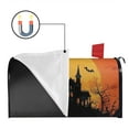 thumbnail image 2 of Halloween Horror Orange Pumpkin Spooky Castle Mailbox Covers,Magnetic 21x25.5 Inch Mailbox Wrap Water Proof Reusable Halloween Box Wrap for Yard Farmhouse Decor, 2 of 4