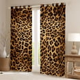 thumbnail image 2 of Feelyou Brown Cheetah Print Blackout Curtains Set of 2 (52x84 Each) for Teens, Fashion Polkadots Abstract Window Curtains, Leopard Animal Curtains and Drapes, Curtains and Drapes Decor, 2 of 6