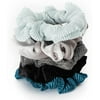 Kitsch Holiday Casual Scrunchies, Hair Ties, Accessories, 5pc (Snowy Mint)