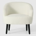 thumbnail image 3 of WestinTrends Alexandria 29" Wide Mid Century Modern Club Barrel Accent Armchair, Cream, 3 of 8