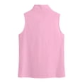 thumbnail image 5 of yoeyez Linen Tank Tops for Women Mandarin Collar Asymmetric Buttons Down Vest Shirts Fashion Sleeveless Turtleneck Work Tops Pink,XXL, 5 of 7